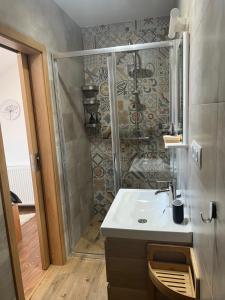 Kúpeľňa v ubytovaní Aviatik apartments