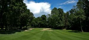 a golf course with trees and a green field at Villa Tosati in Monza