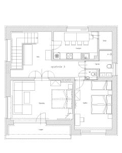 Půdorys ubytování Apartmány Pavlík