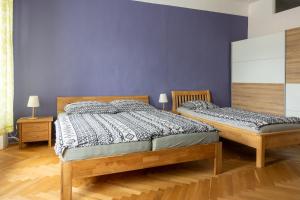 Postel nebo postele na pokoji v ubytování Traumhafte Wohnung für 6 Pers.
