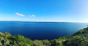an aerial view of a large body of water at Mobilhome Vue mer et nature in Plougastel-Daoulas