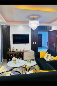 Posezení v ubytování Confortable y lujoso apartamento en santiago