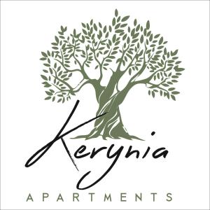 a black and white drawing of a tree at Kerynia Apartments in Paphos City