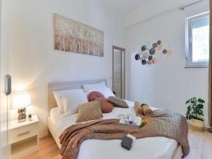 Postel nebo postele na pokoji v ubytování Vila Ines near nature park Vrana