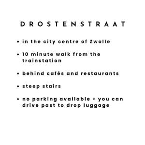 ズヴォレにあるDrostenstraat 3の携帯電話のスクリーンショット(市内中心部のテキスト発信あり)