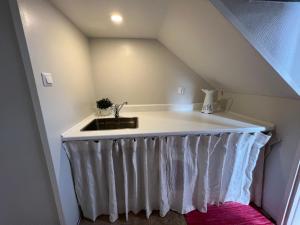 a sink in the middle of a room at Johtola in Mikkeli +22 photos