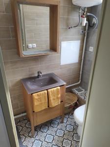 a bathroom with a sink and a toilet at appartement 2 pieces ,paris proche in Saint-Ouen