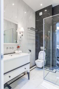 Koupelna v ubytování Hotel Balkan