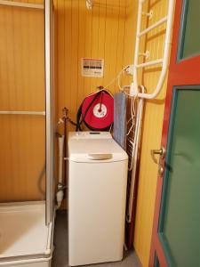 勒羅斯的住宿－Houmbgaarden，小房间里的洗衣机和烘干机
