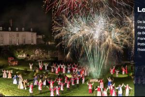 a group of people dancing with fireworks in the background at Gîte à la campagne -maison individuelle -Piscine in Semblançay