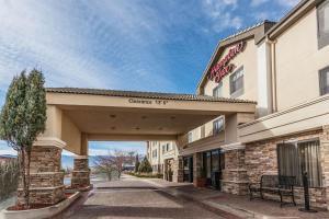 a rendering of the entrance to a hotel at Hampton Inn Colorado Springs-Airport in Colorado Springs
