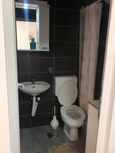 Koupelna v ubytování Apartmani Breze