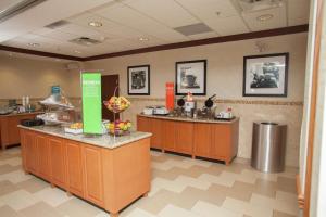 a fast food restaurant with two counters in a room at Hampton Inn Elmira/Horseheads in Horseheads