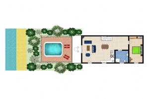Půdorys ubytování Villa Thalassa
