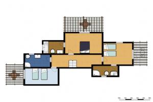 The floor plan of Villa Petros