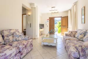 A seating area at Villa Semeli