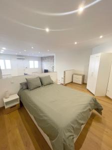 1 dormitorio con 1 cama grande en una habitación en Loft coqueto en Madrid a 2 minutos del metro, en Madrid