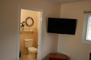 TV a/nebo společenská místnost v ubytování Sara Glen Motel - Saratoga Springs-Glens Falls