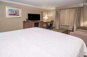 Hampton Inn & Suites Ridgeland的电视和/或娱乐中心