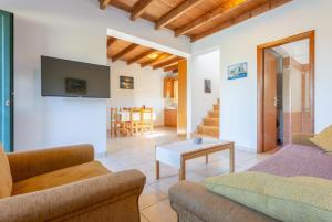 A seating area at Spiros Villas Collection