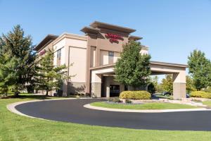 a rendering of a hotel with a circular driveway at Hampton Inn Midland in Midland