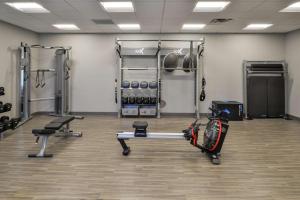 a gym with bikes and weights in a room at Hampton Inn Lakeville Minneapolis, Mn in Lakeville