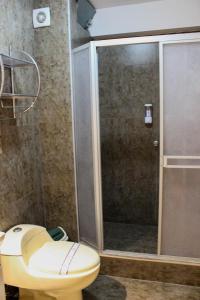 Koupelna v ubytování Hotel PLATINIUM