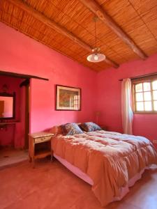 Ein Bett oder Betten in einem Zimmer der Unterkunft hosteria castillos de huichaira