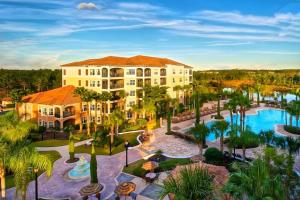 an aerial view of a resort with a pool at Entire Rental 3-BR Minutes from Disney x8 Hot tub in Orlando