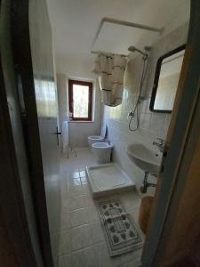 y baño con aseo y lavamanos. en Colle Costanza, en Todi