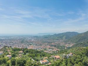 an aerial view of a city in the mountains at Holiday Home Casa di Giò by Interhome in Marina di Massa