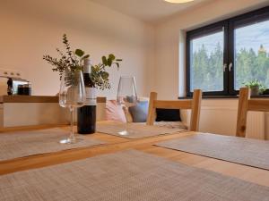 Rúm í herbergi á Studio Černý Důl-1 by Interhome