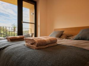 Rúm í herbergi á Studio Černý Důl-1 by Interhome