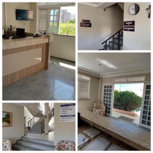 a collage of four pictures of a house at Hotel Praia 2000 in Fortaleza