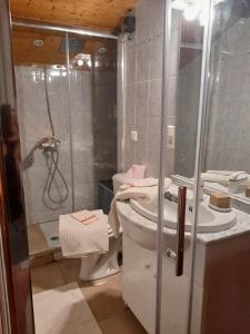 Koupelna v ubytování Chambre privée dans une maison typique gasconne