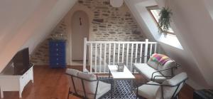 Χώρος καθιστικού στο La Glycine