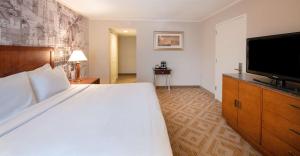 DoubleTree Suites by Hilton Hotel Philadelphia West的电视和/或娱乐中心
