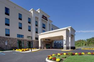 a rendering of the front of a hotel at Hampton Inn & Suites Philadelphia/Bensalem in Bensalem