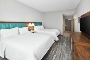 Hampton Inn Odessa Trinity客房内的一张或多张床位