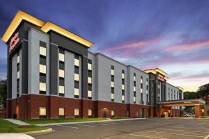 a rendering of a hotel building with a parking lot at Hampton Inn & Suites Cranberry Township/Mars in Cranberry Township