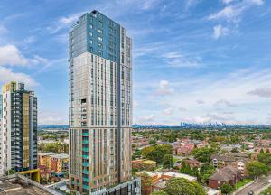 Pemandangan umum bagi Sydney atau pemandangan bandar yang diambil dari apartmen