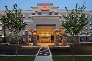 a rendering of the front of a hotel at Hampton Inn and Suites Roanoke Airport/Valley View Mall in Roanoke