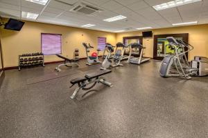 um ginásio com várias passadeiras e máquinas de cardio em Hampton Inn Rochester - Irondequoit em Rochester