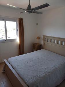 a bedroom with a bed and a ceiling fan at tu lugar 2 in Córdoba
