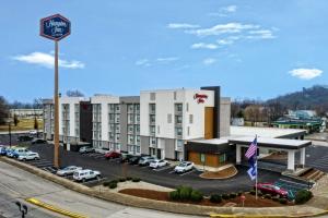 a rendering of a hotel with a parking lot at Hampton Inn New Albany Louisville West in New Albany