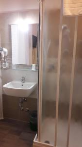 Koupelna v ubytování Hotel Salus