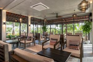 Ein Sitzbereich in der Unterkunft Coco Island Resort Ninh Binh