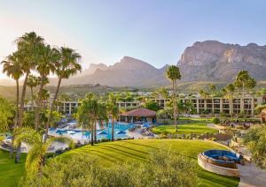 an aerial view of the resort with mountains in the background at El Conquistador Tucson, A Hilton Resort in Tucson