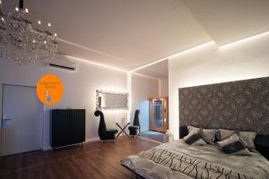 Letto o letti in una camera di Privat-Spa mit Whirlpool und Sauna in Sursee