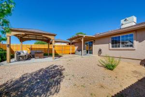 a home with a patio with a gazebo at Prescott Valley Retreat with Private Hot Tub! in Prescott Valley